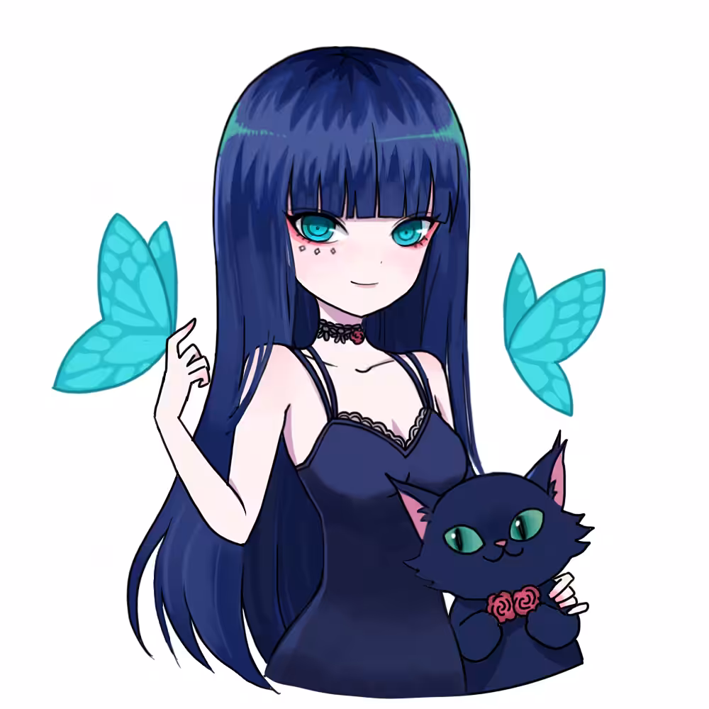 Ao neko stamp