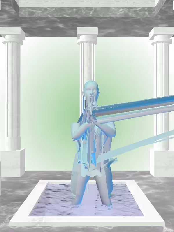 HeavenComputer: The Praying Radioactive Aqua Woman #7009