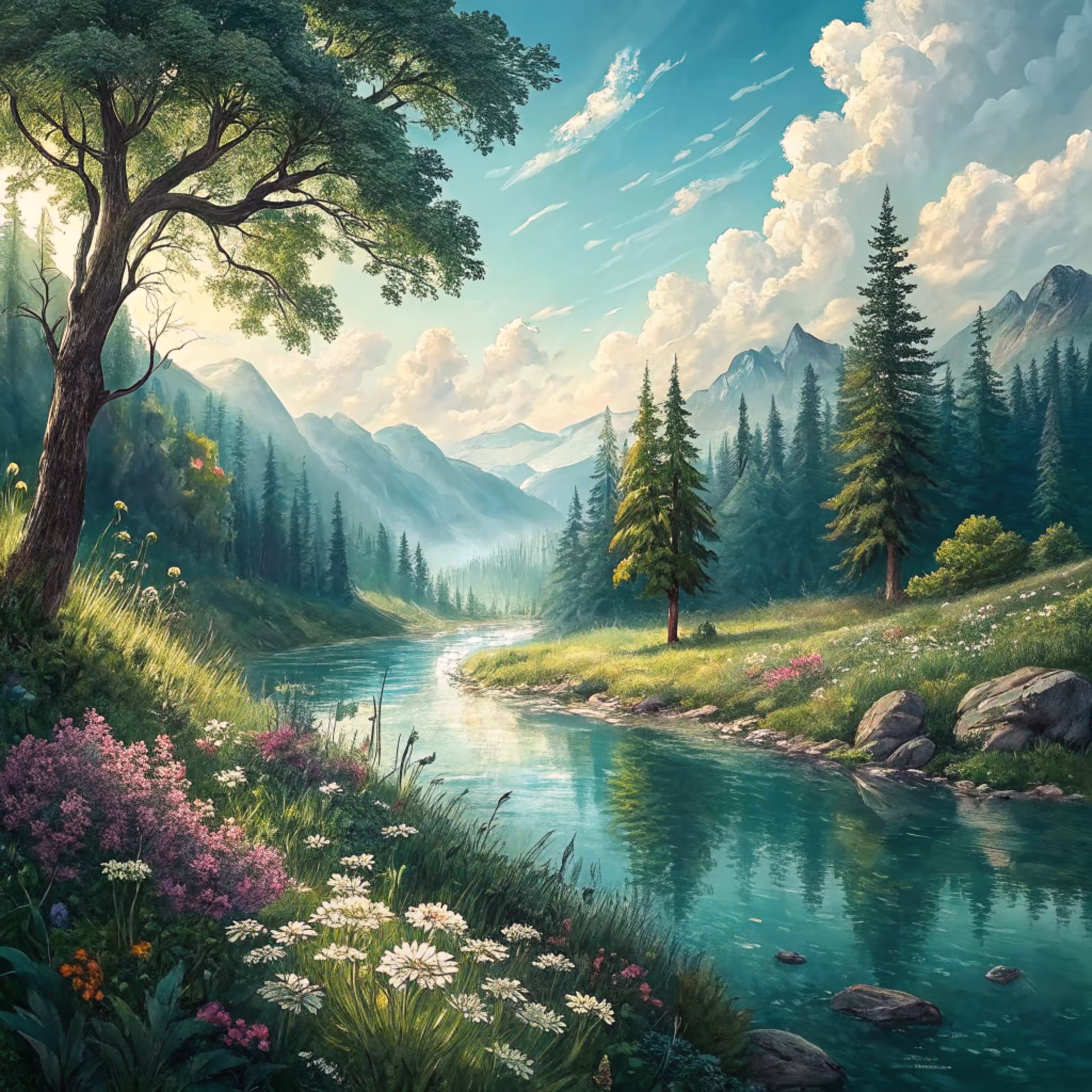 "Where the sky kissed the earth"