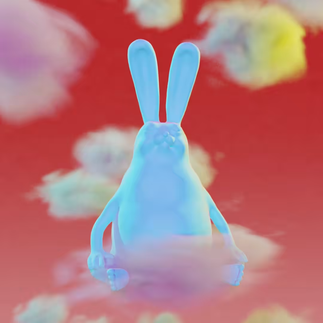 "BE HARE NOW" #00FFFF