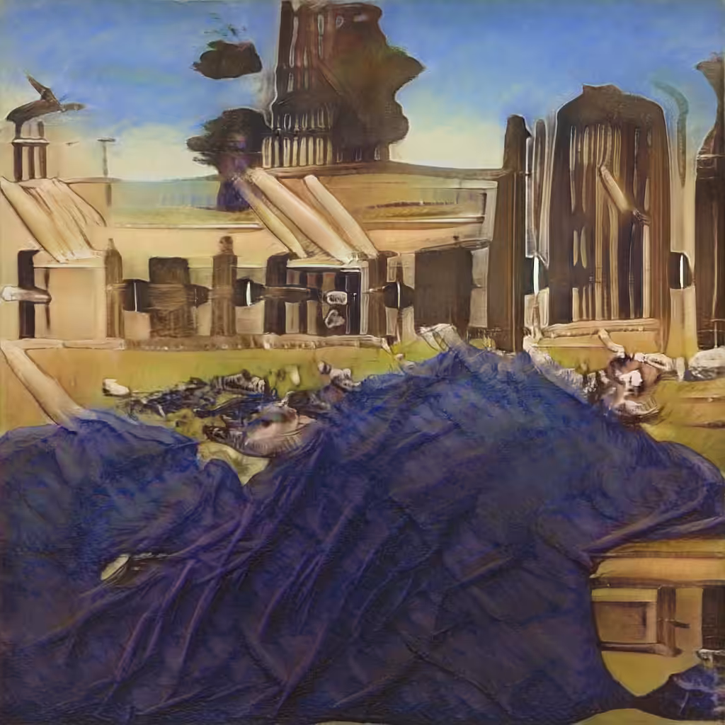 Drowning Château - AI Renaissance Painting