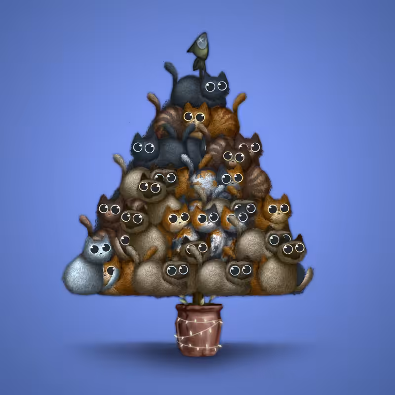 Fluffy Christmas Tree #11