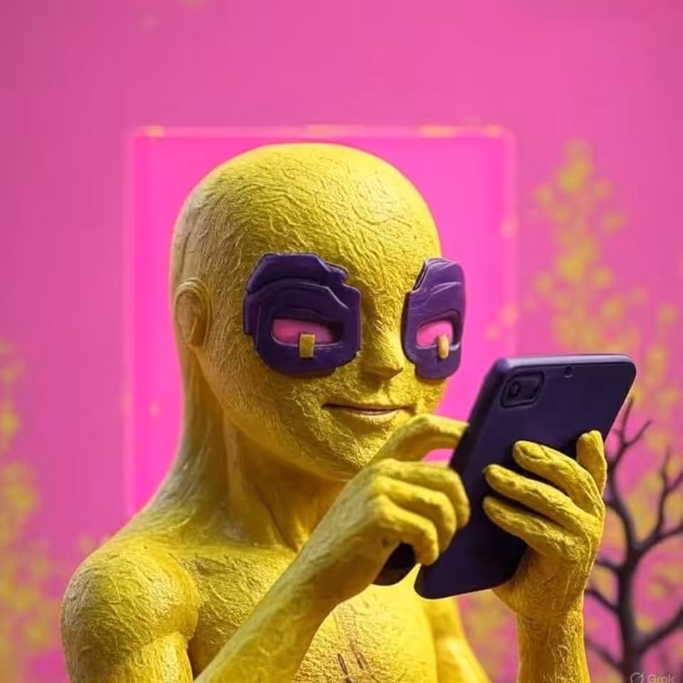 God is typing by XCOPY - Sculpture by Daiana Lazzarin