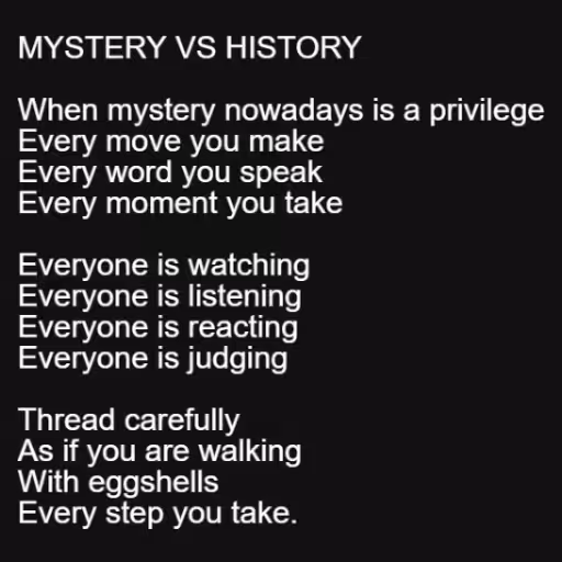 MYSTERY VS HISTORY

...