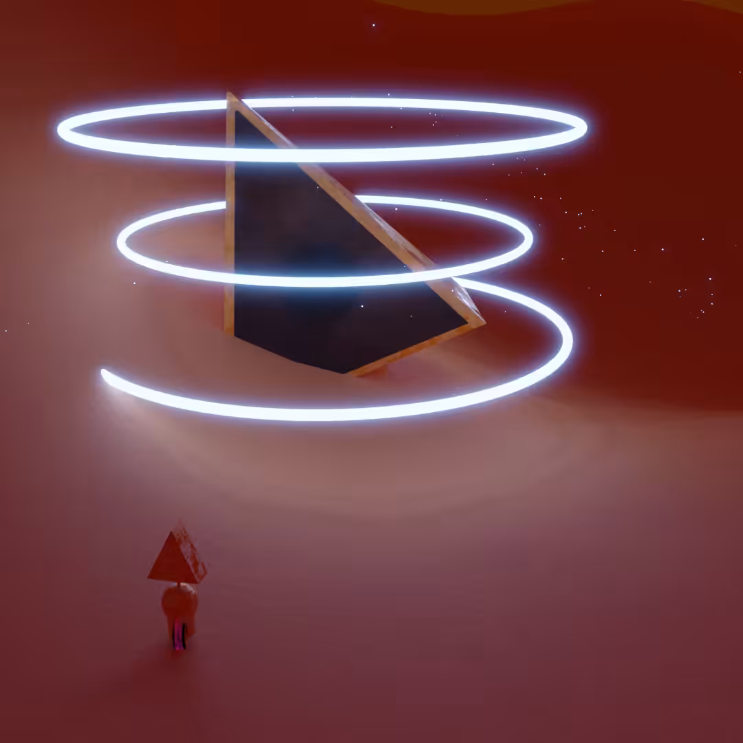 An ancient artifact in desert