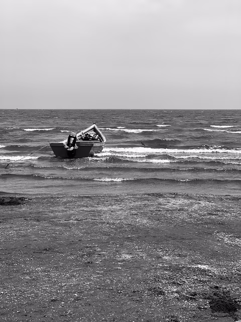 Gray sea