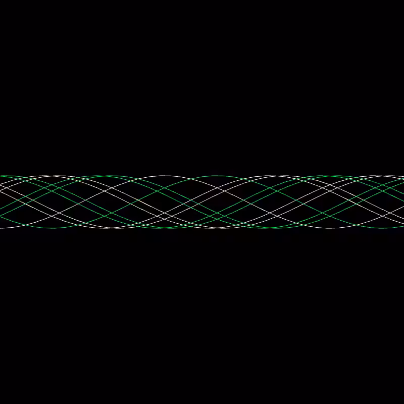 Genuary 15 ࿐ Sine Wave Finger Trap #5