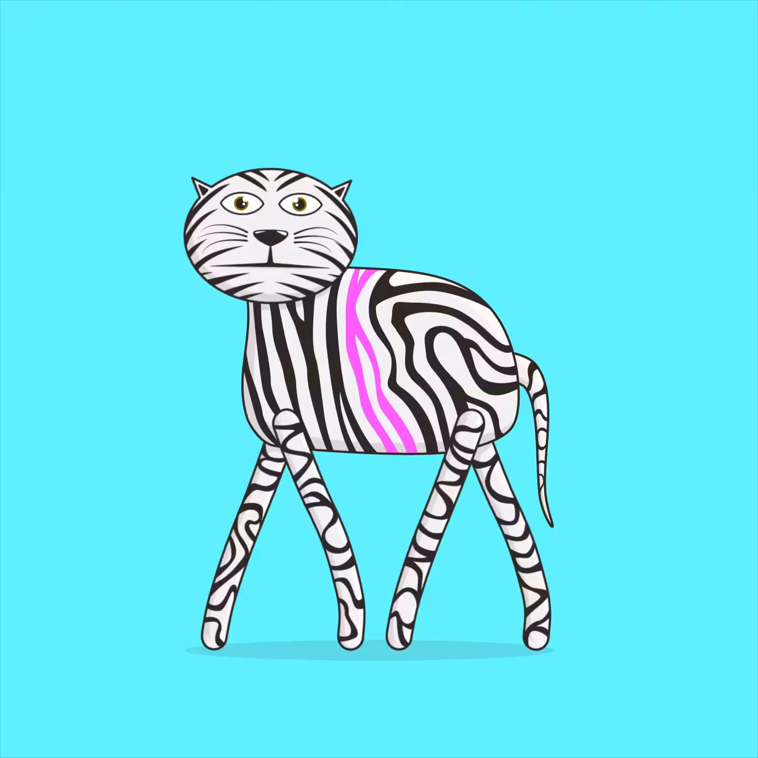 La La Cat_Zebra Cat_#9