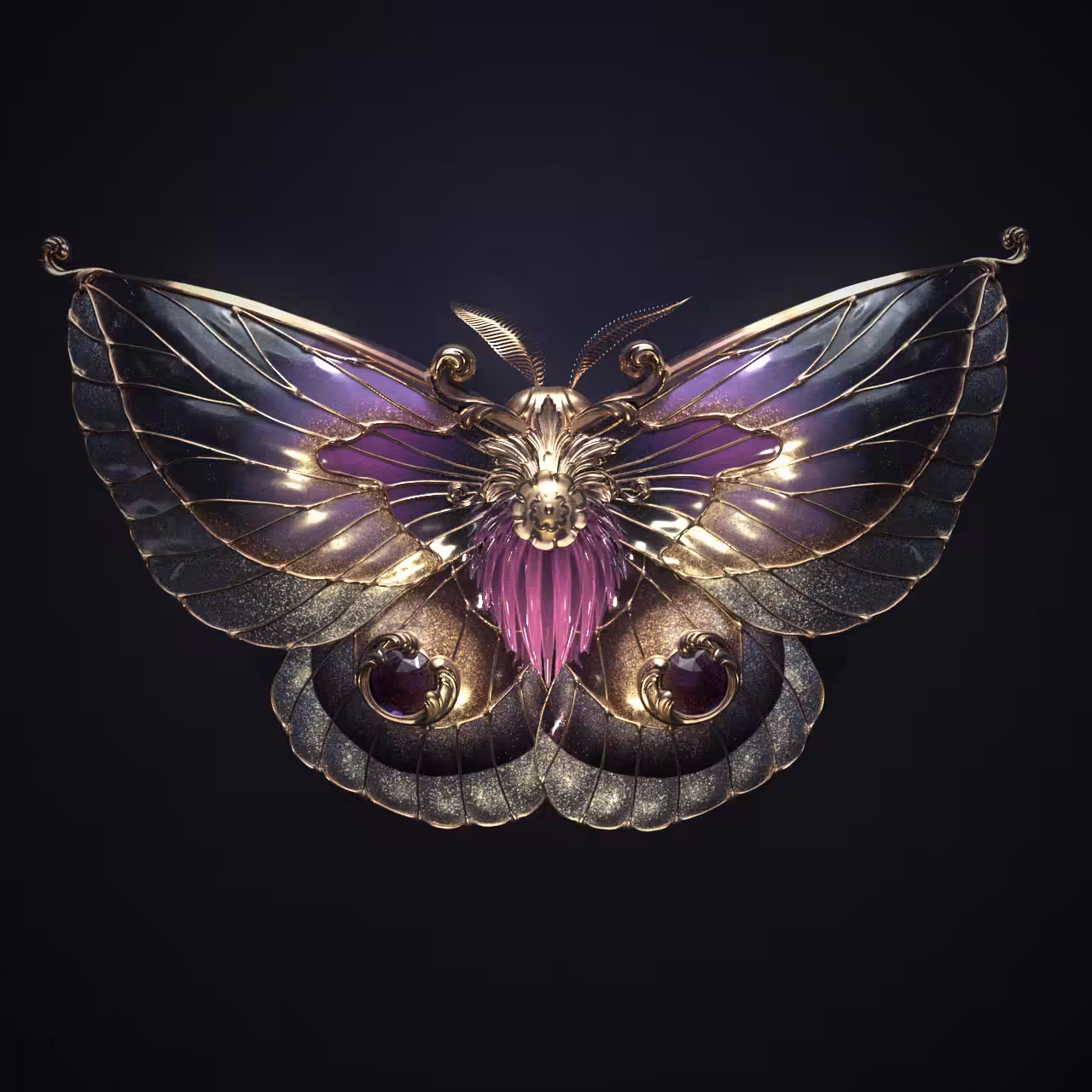 Purple Jewel Moth