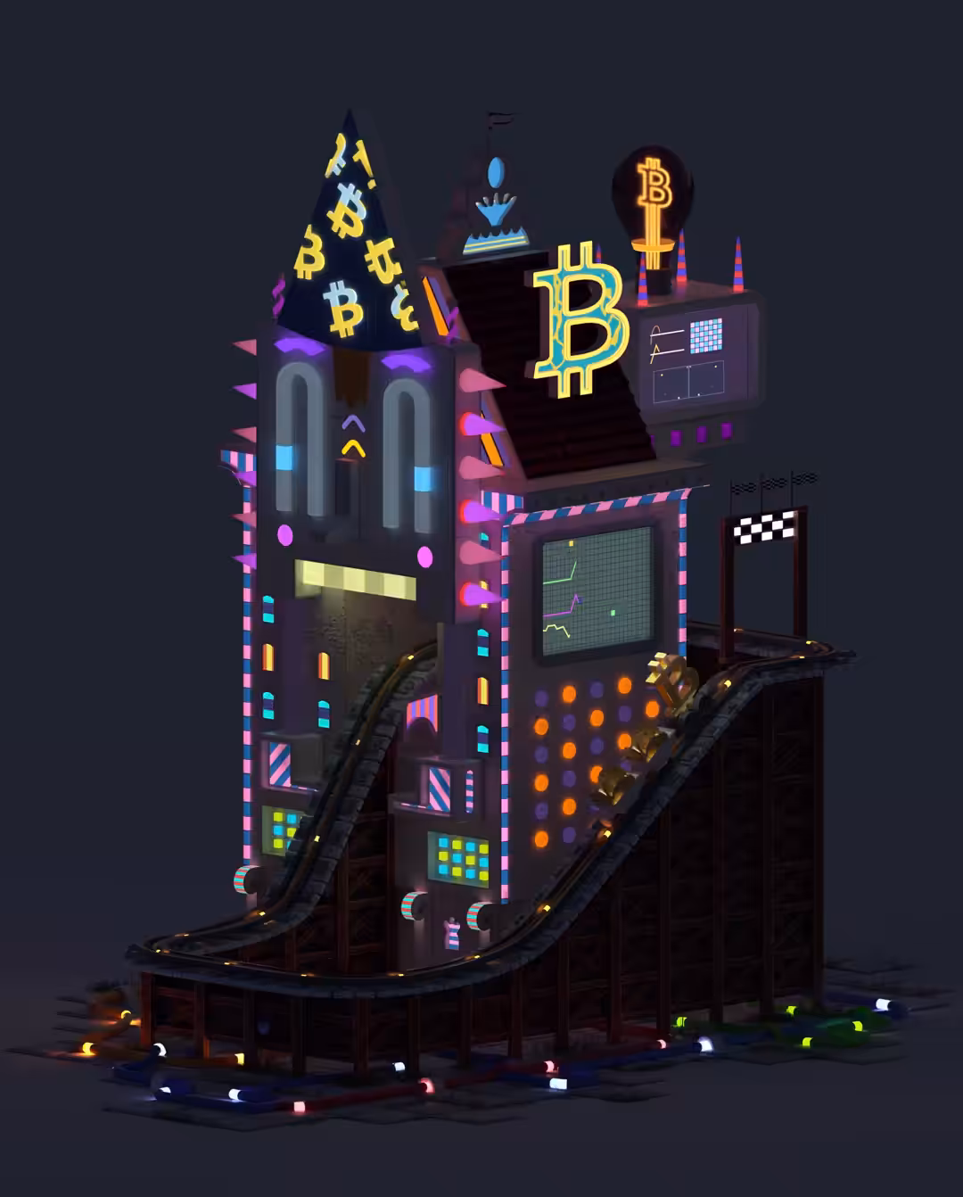 The Bitcoin Roller Coaster House