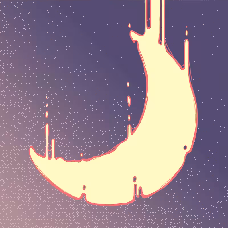 Moon #19 Gold Liquid
