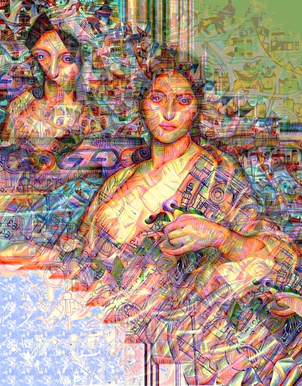 Elite Renaissance Woman Studying Art