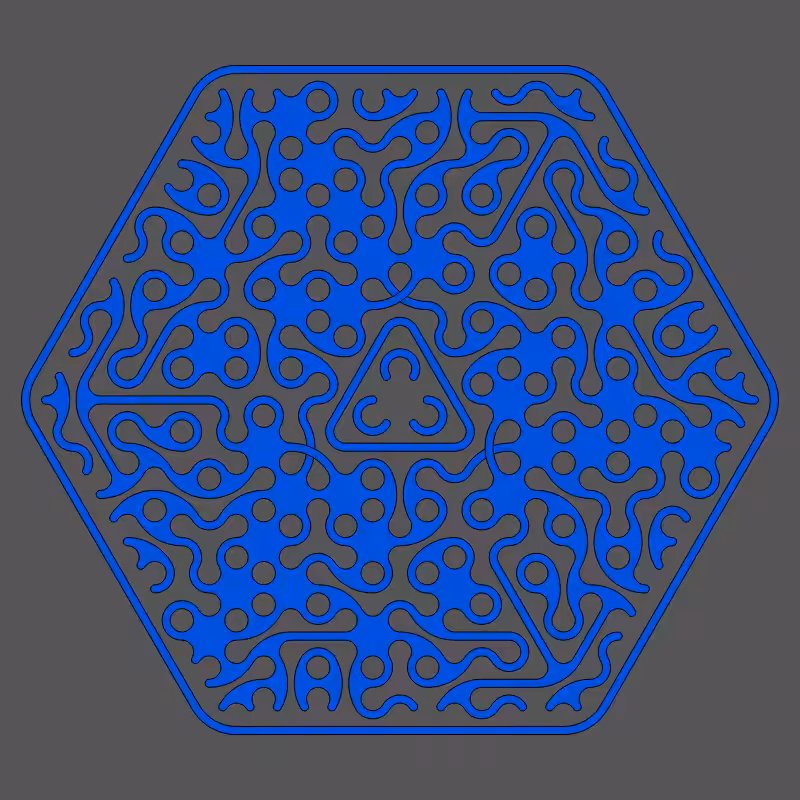 Threefold Symmetry - Dark Variations #204