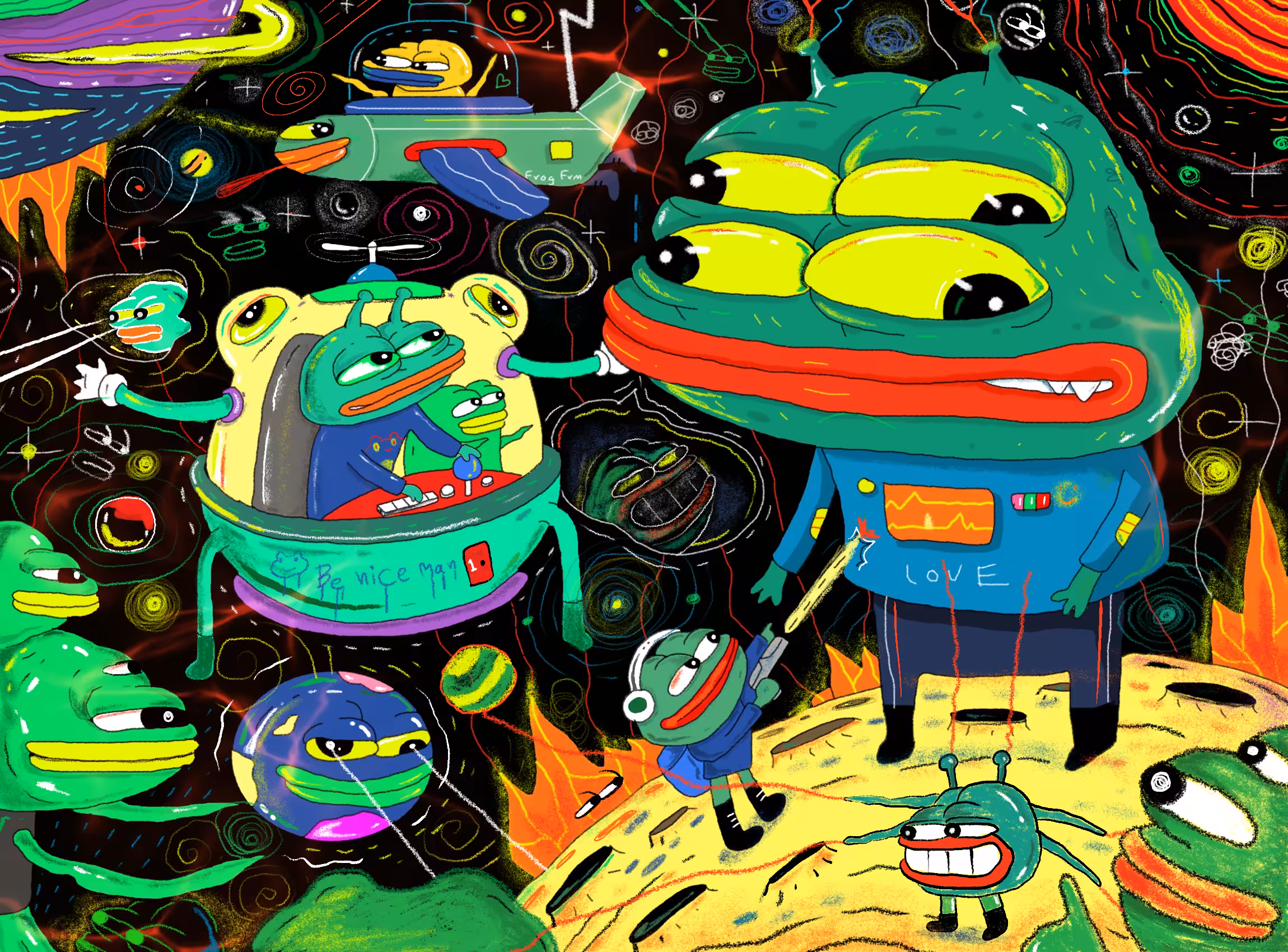 Chaotic Space Mutant Pepes