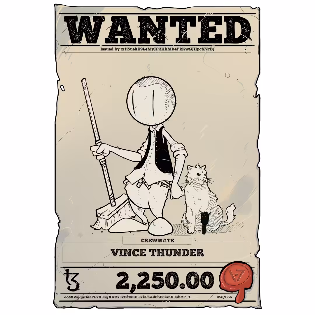 VINCE THUNDER | TEZOS PIRATE 458/666