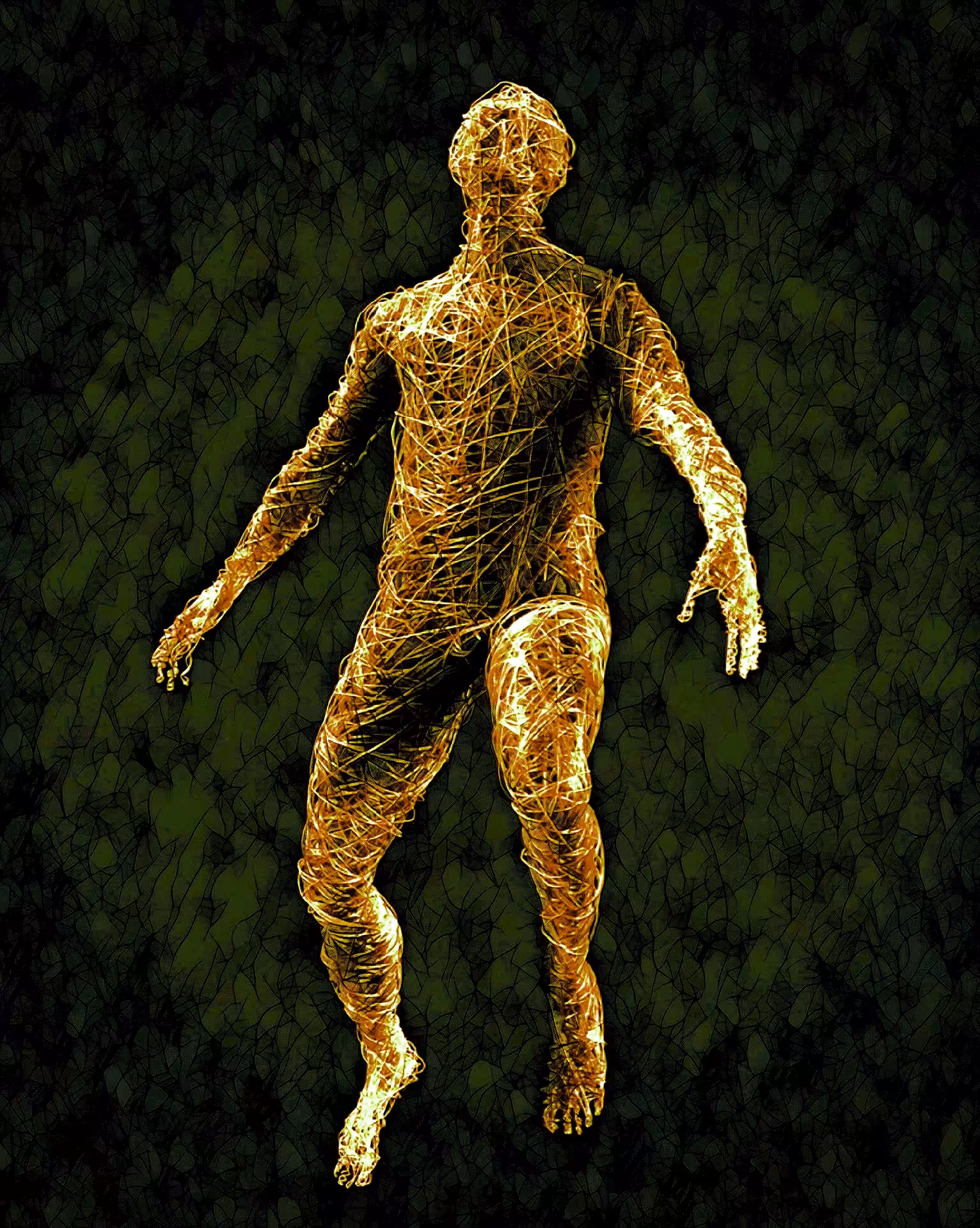 Mosaic A.I - Golden portrait