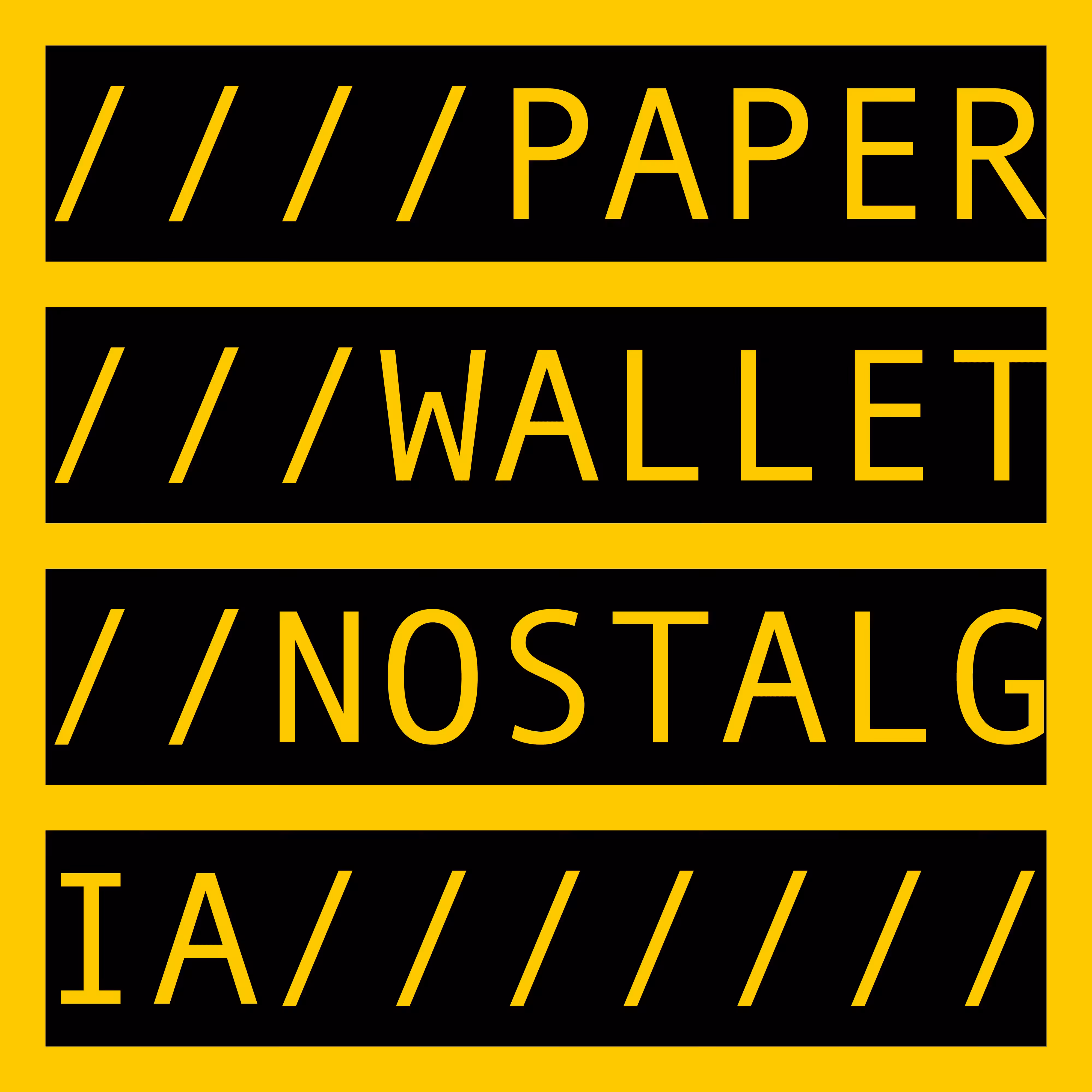 PAPER WALLET NOSTALGIA