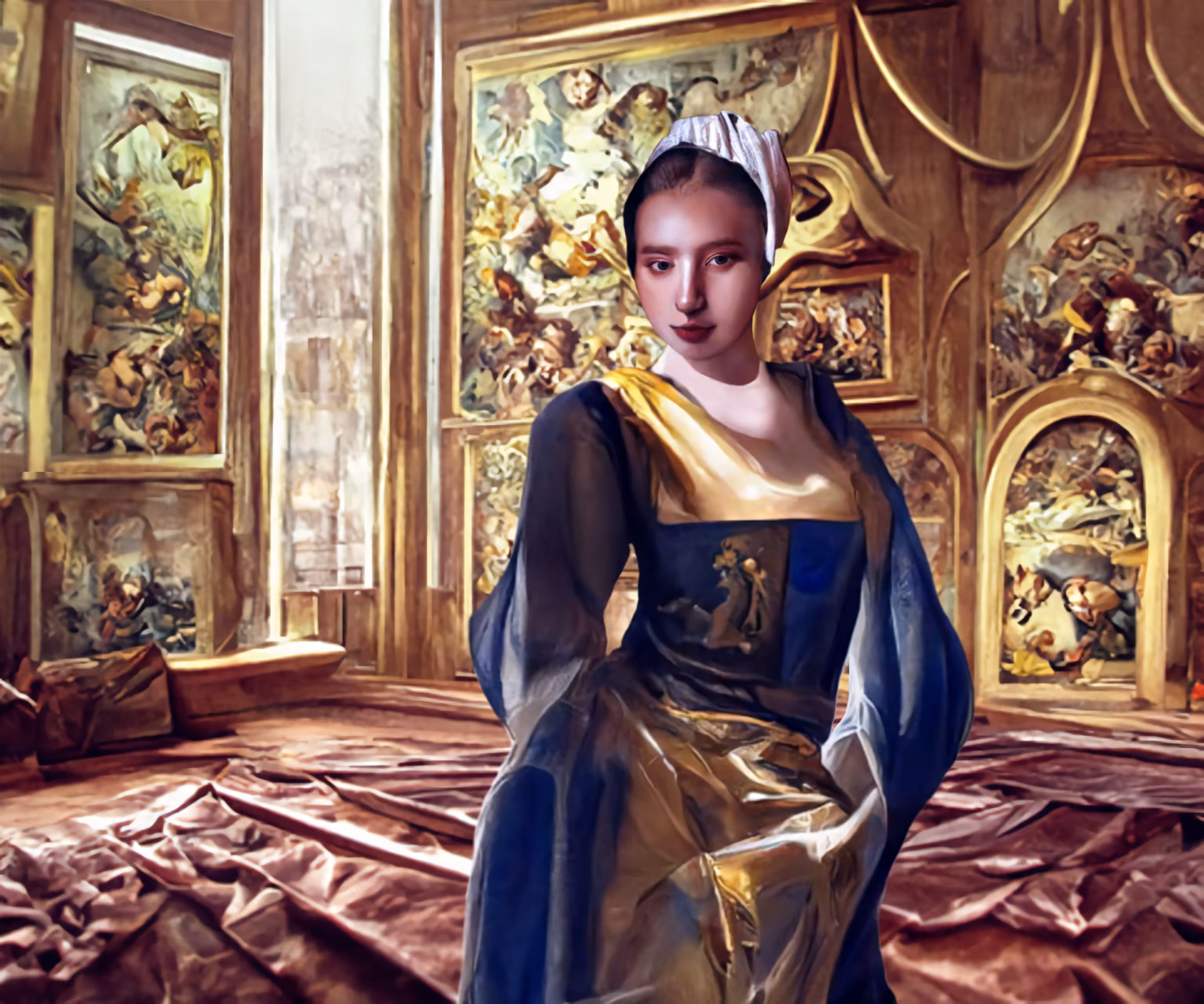 Maid in the ballroom