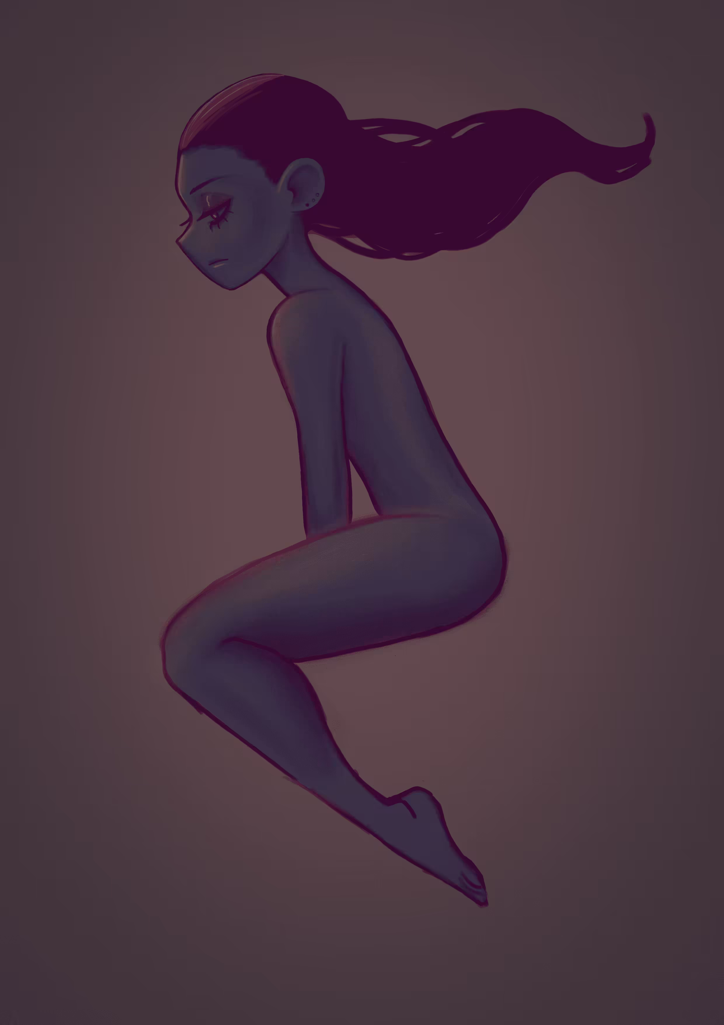 Floating Girl Sketch