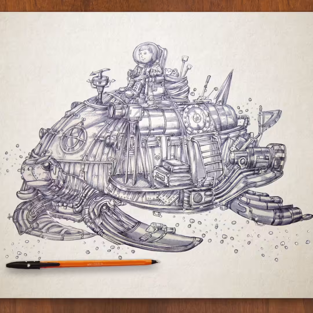 Technical Turtle Submarine
