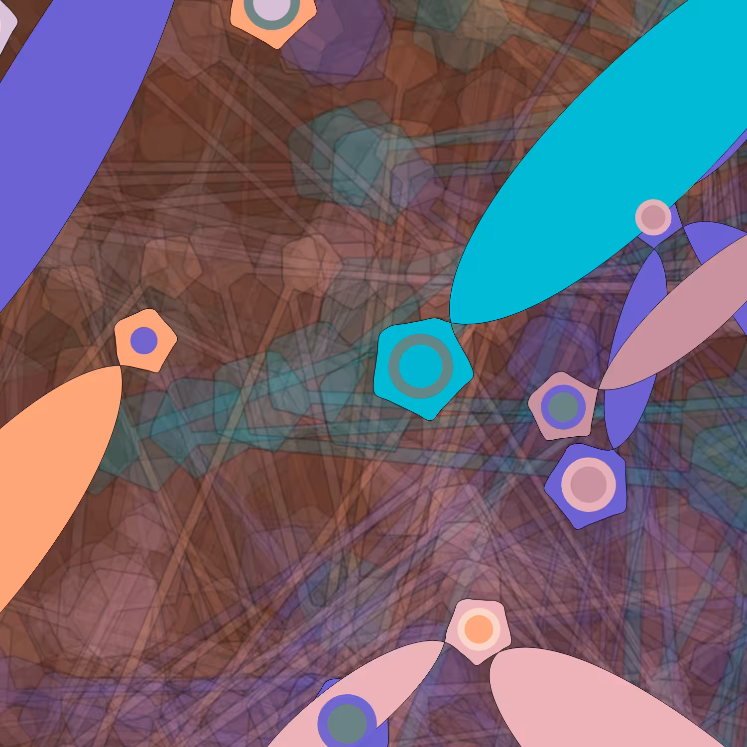 Geometric colorful shapes (Free edition) #62