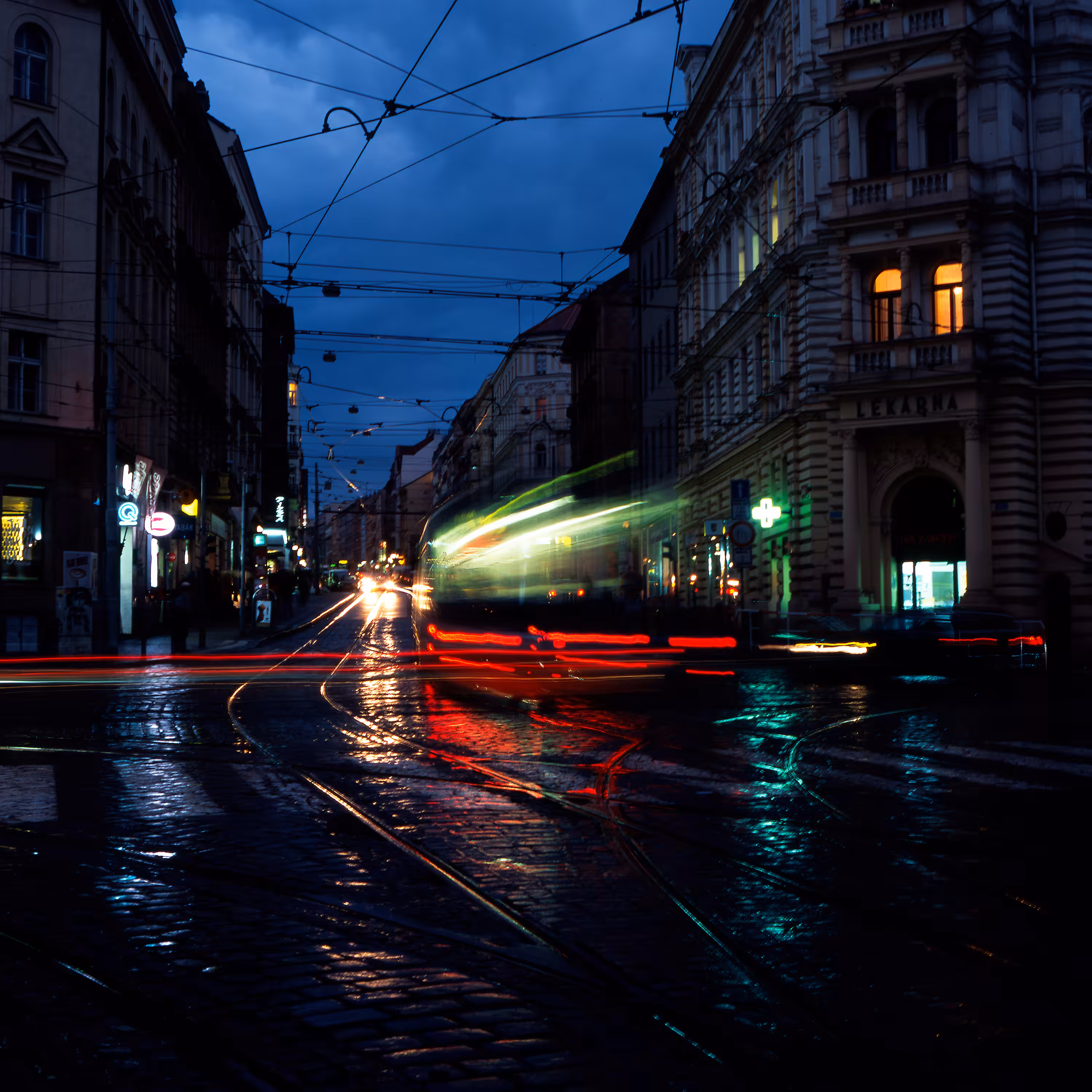 Neon blue hour