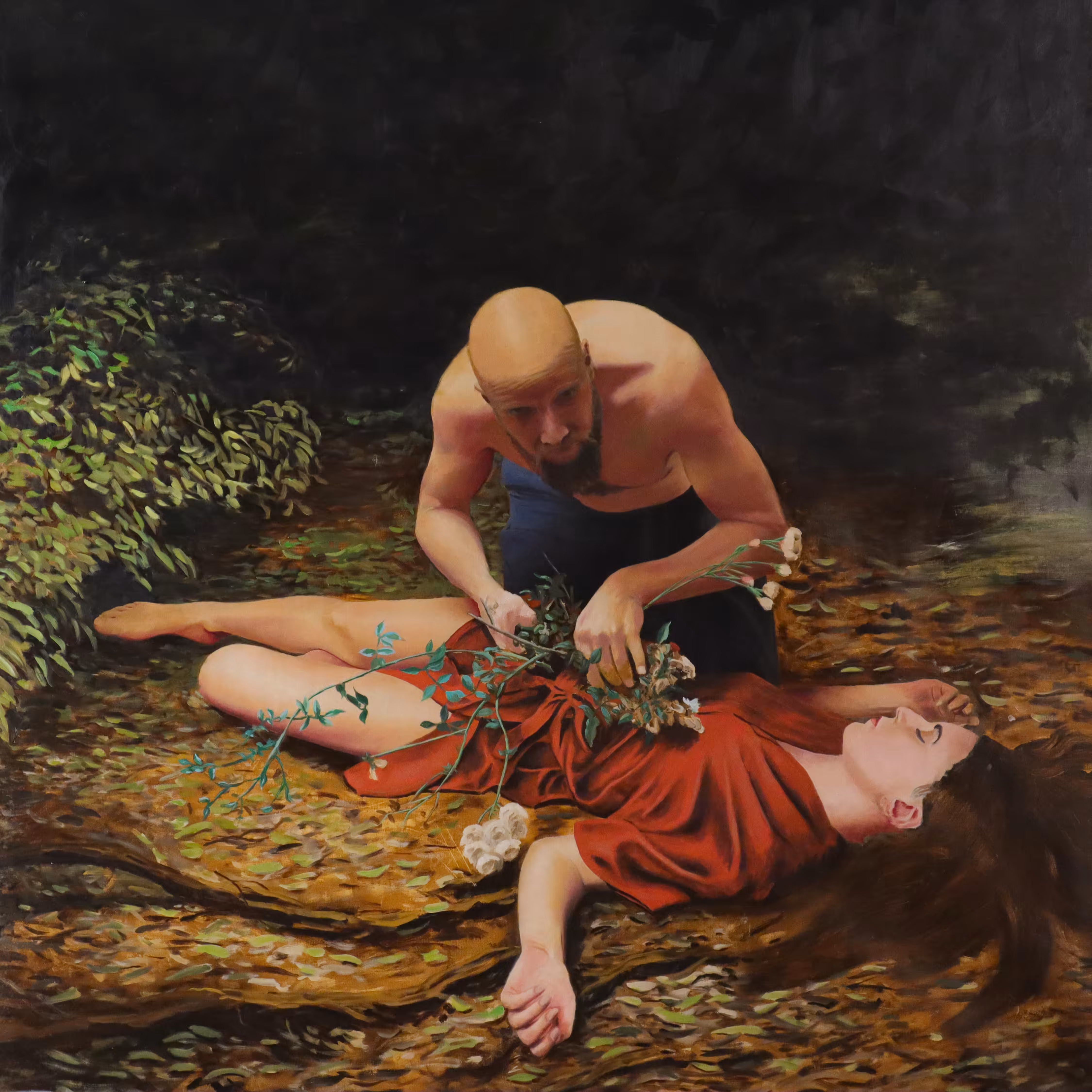 The girl with the rose