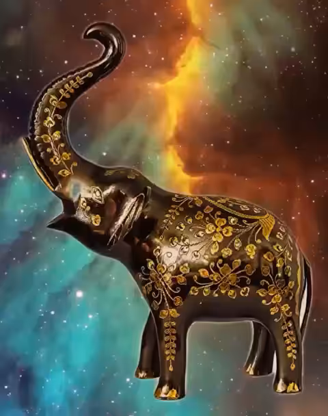 Elephant in the colorful sky🌠