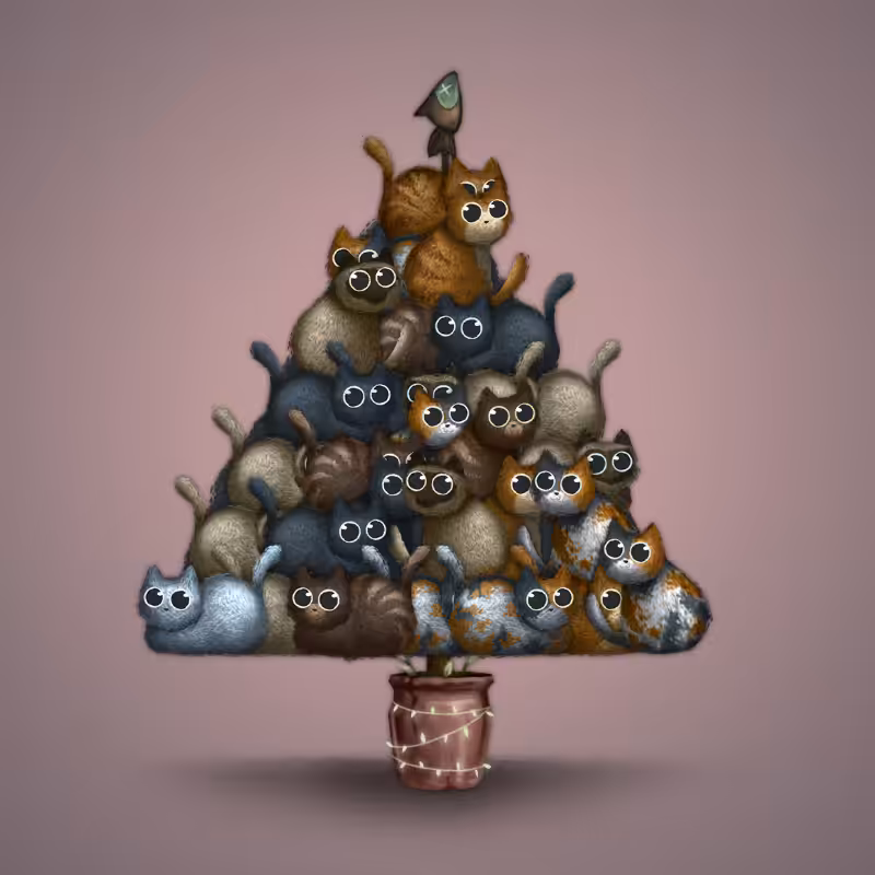 Fluffy Christmas Tree #14