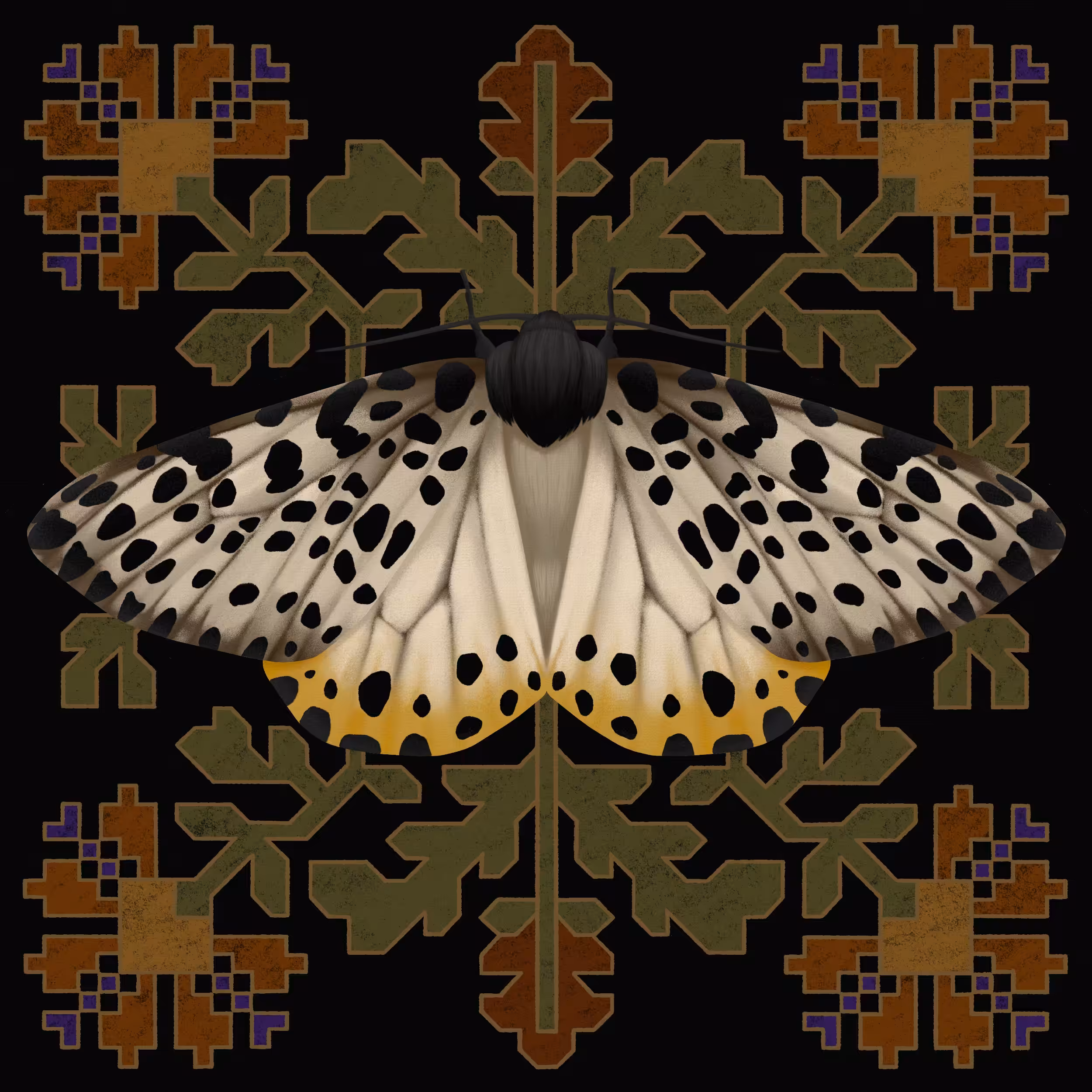 "Ukrainian KILIM" 06 LEOPARD