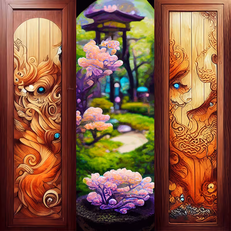 AI Japanese Garden in Spring #7