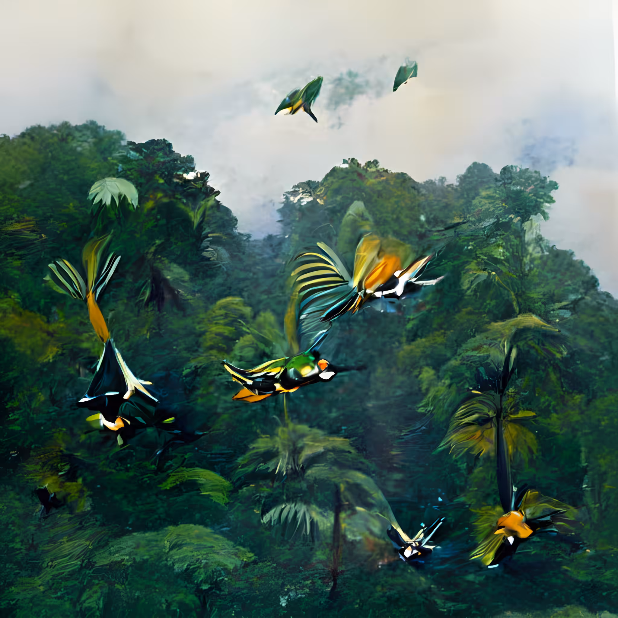 Tropical Birds in Flight #02
