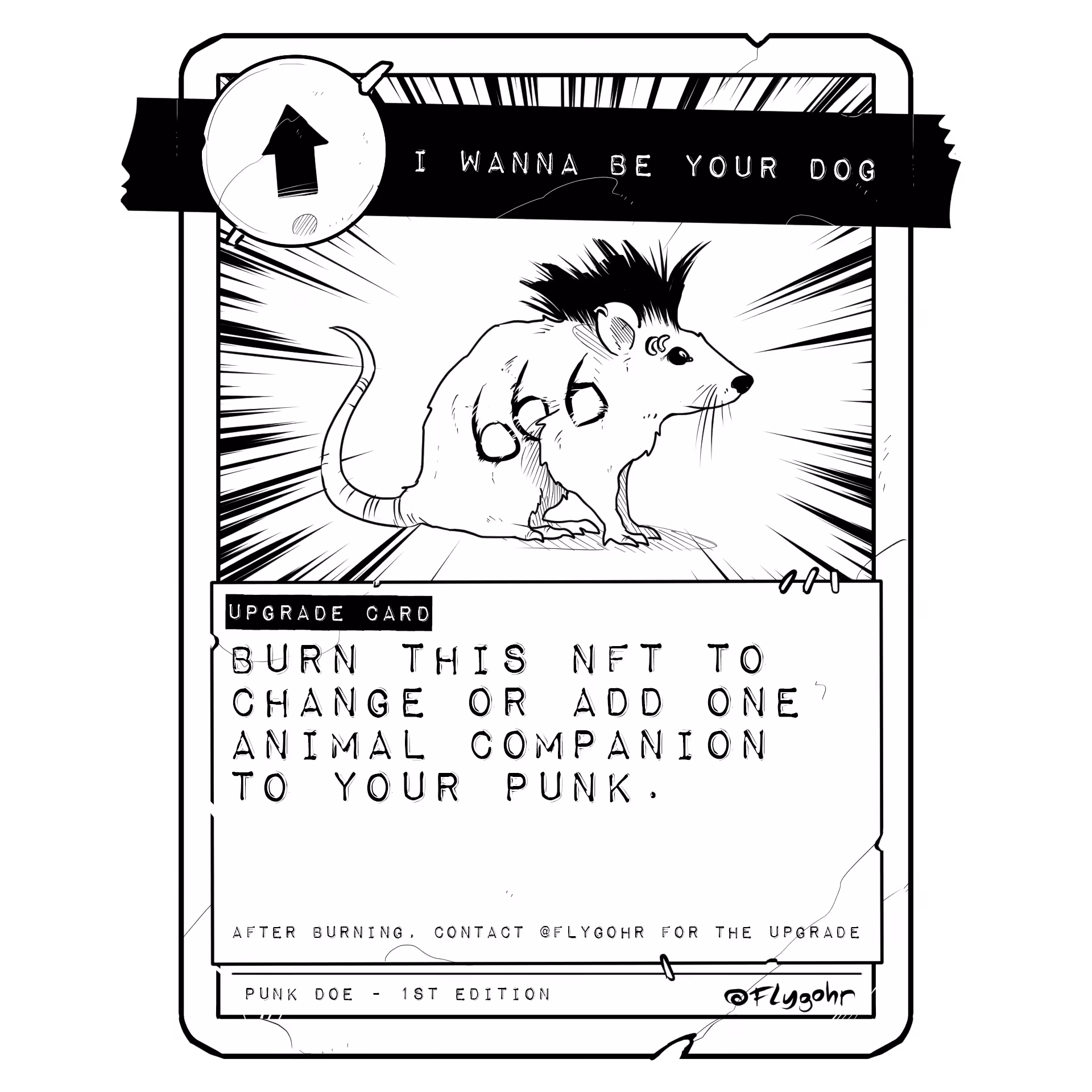 I WANNA BE YOUR DOG | Original Upgrade Card | 1st ED.