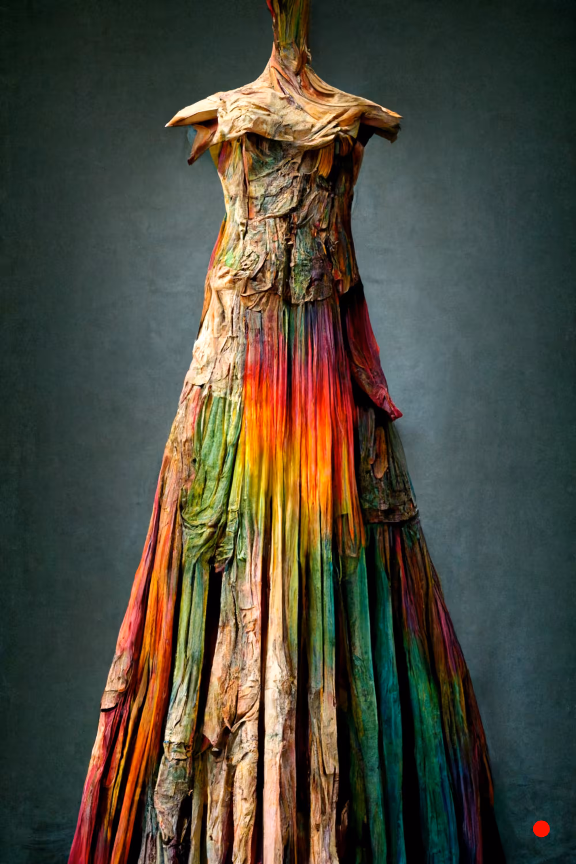 Dress Made of Rainbow Eucalyptus Trees. U3.