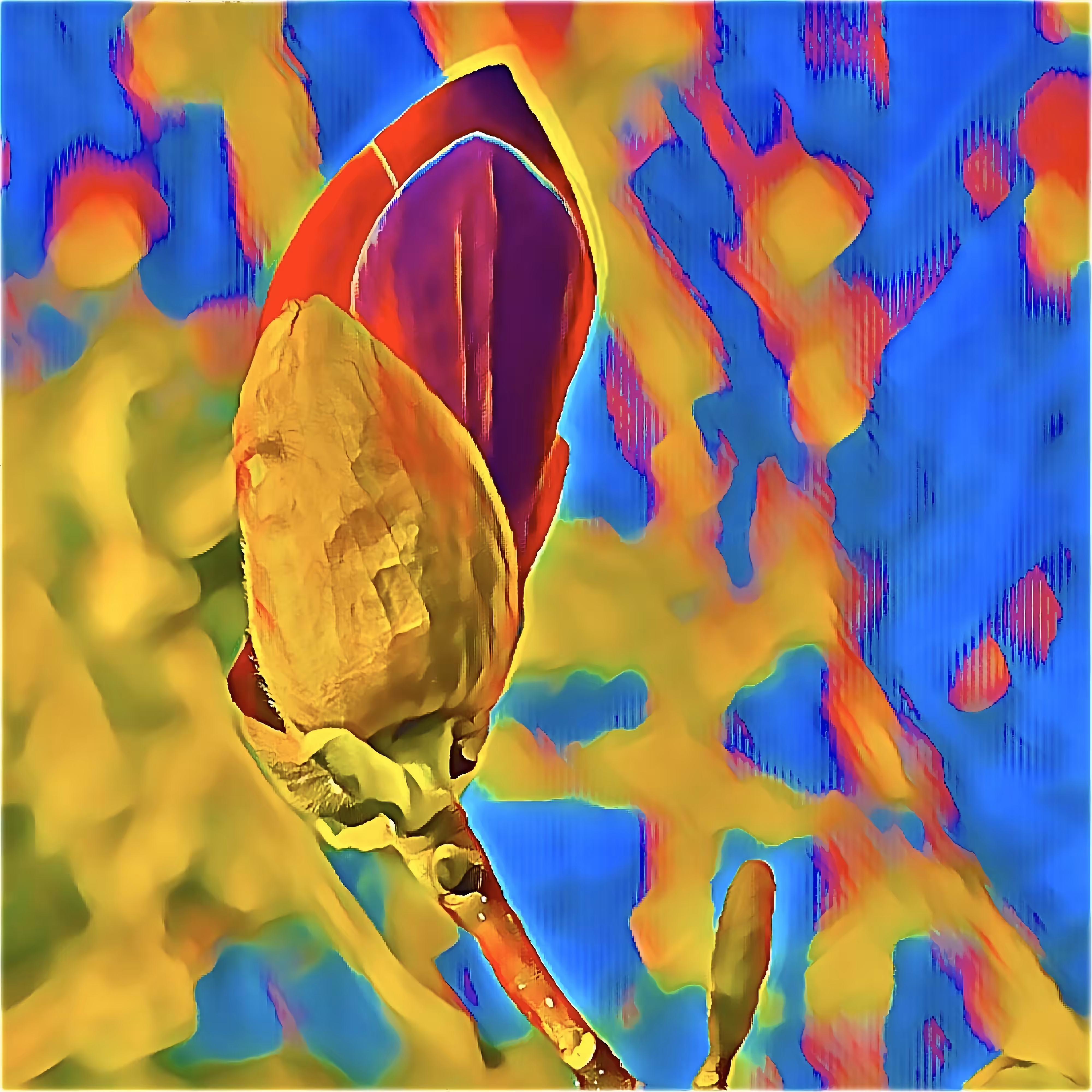 Magnolia Bud - Glitch edition