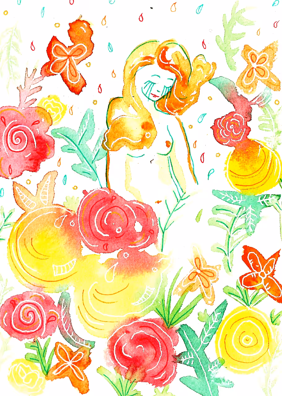 in the garden, three