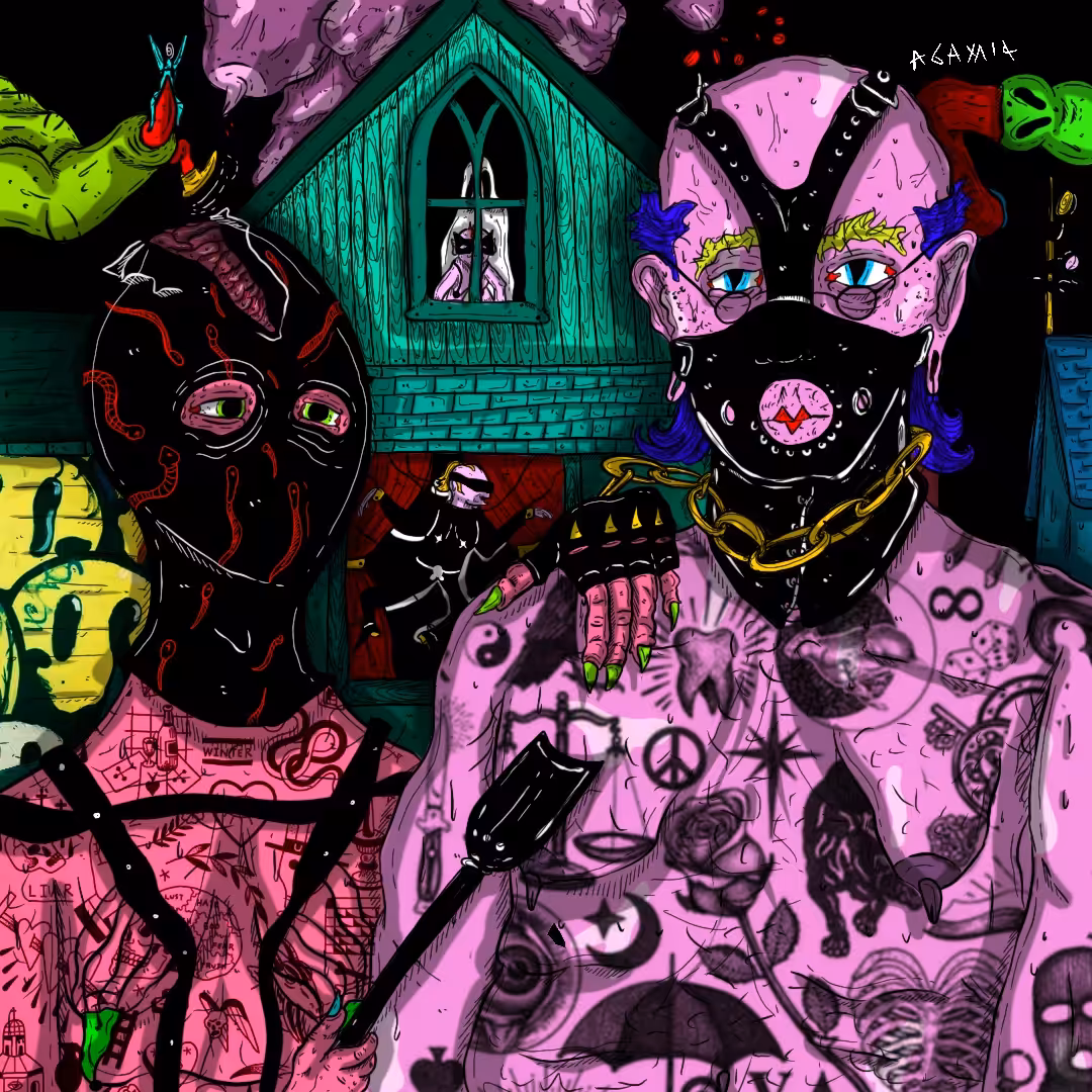 Recreation Of "American Gothic" X2021