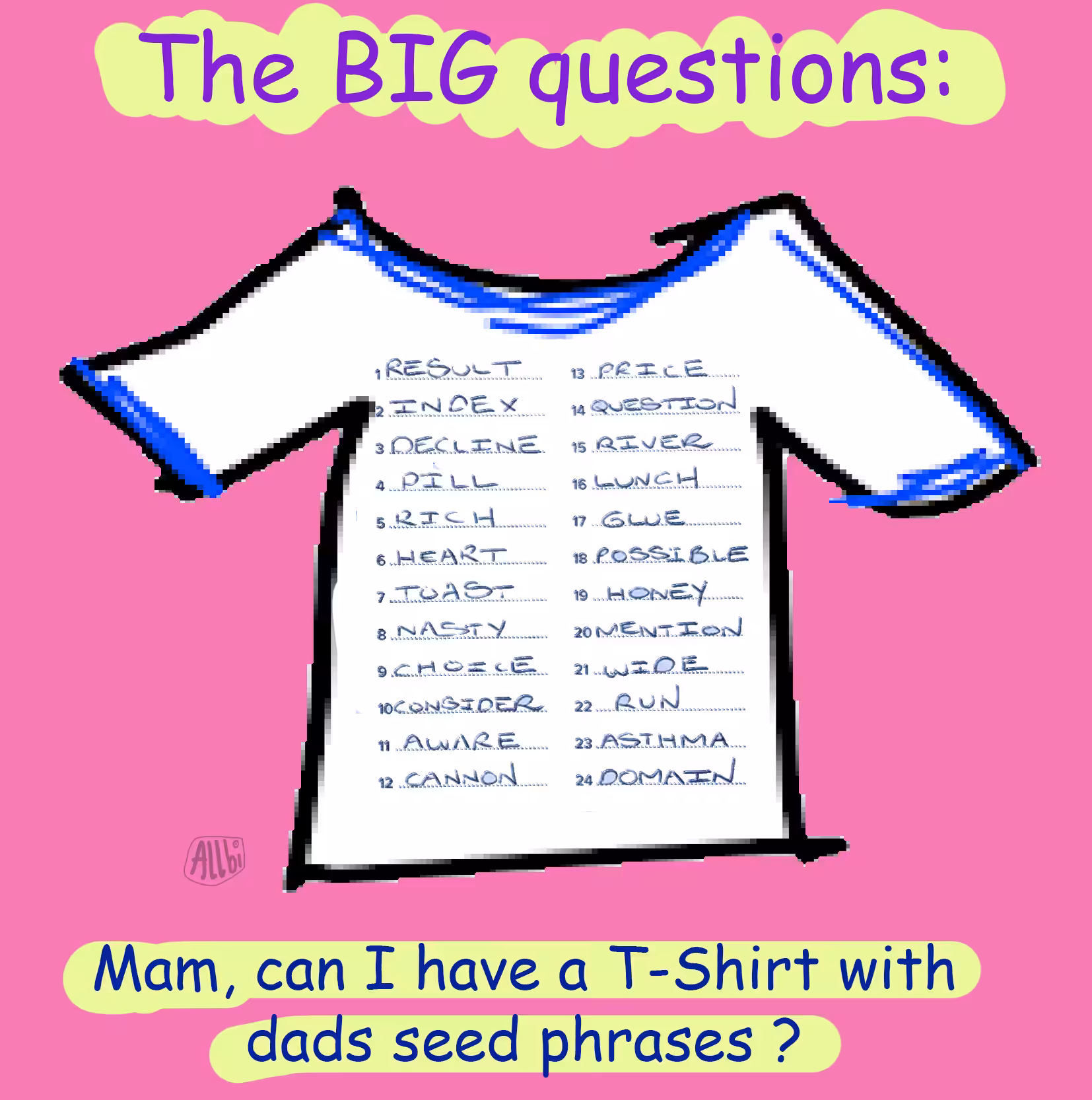 seed phrases shirt