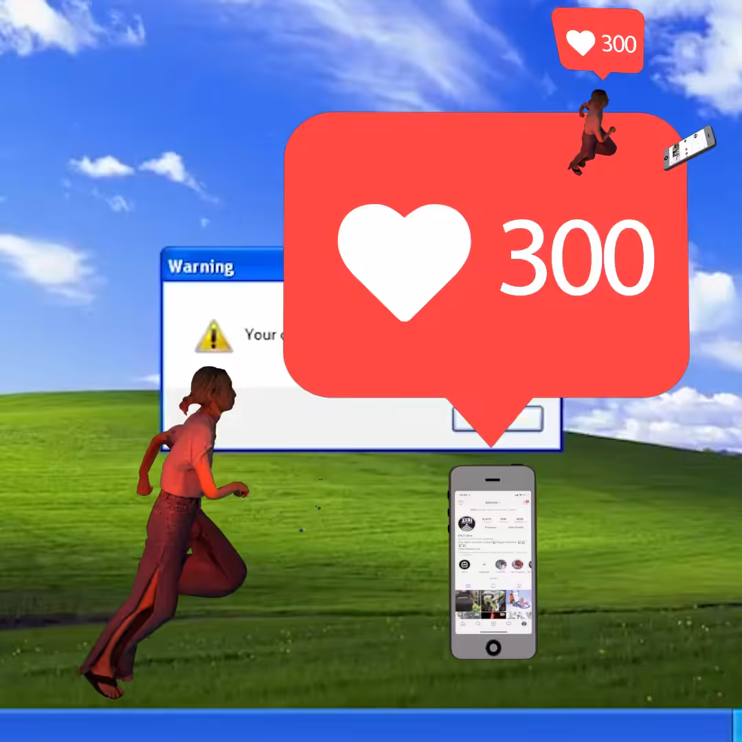 Canvas #285: desktop error. — chasing likes. — flowers. — walking for clout. — dreamscape