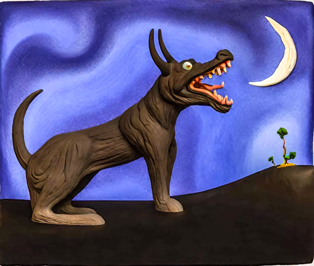 Dog and the Moon