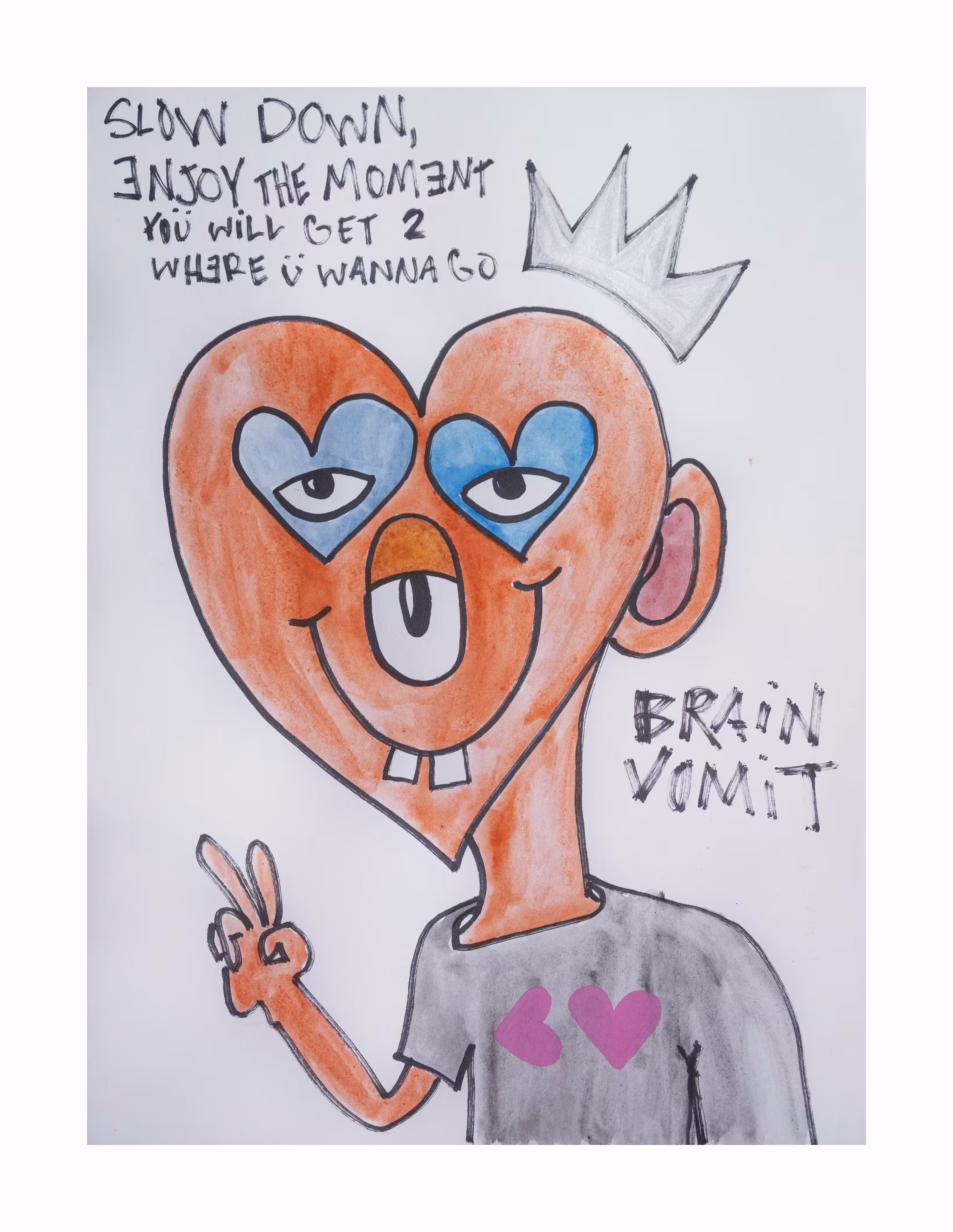 "ENJOY THE MOMENT" 1/1 doodle by Steven Rea