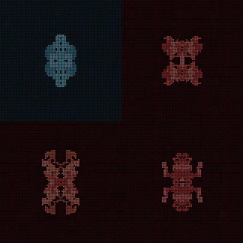 Dither Creatures 2x2 #7