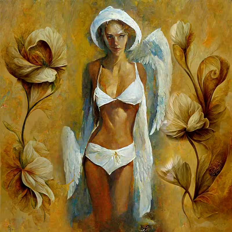 Girl and Flower #4 #7