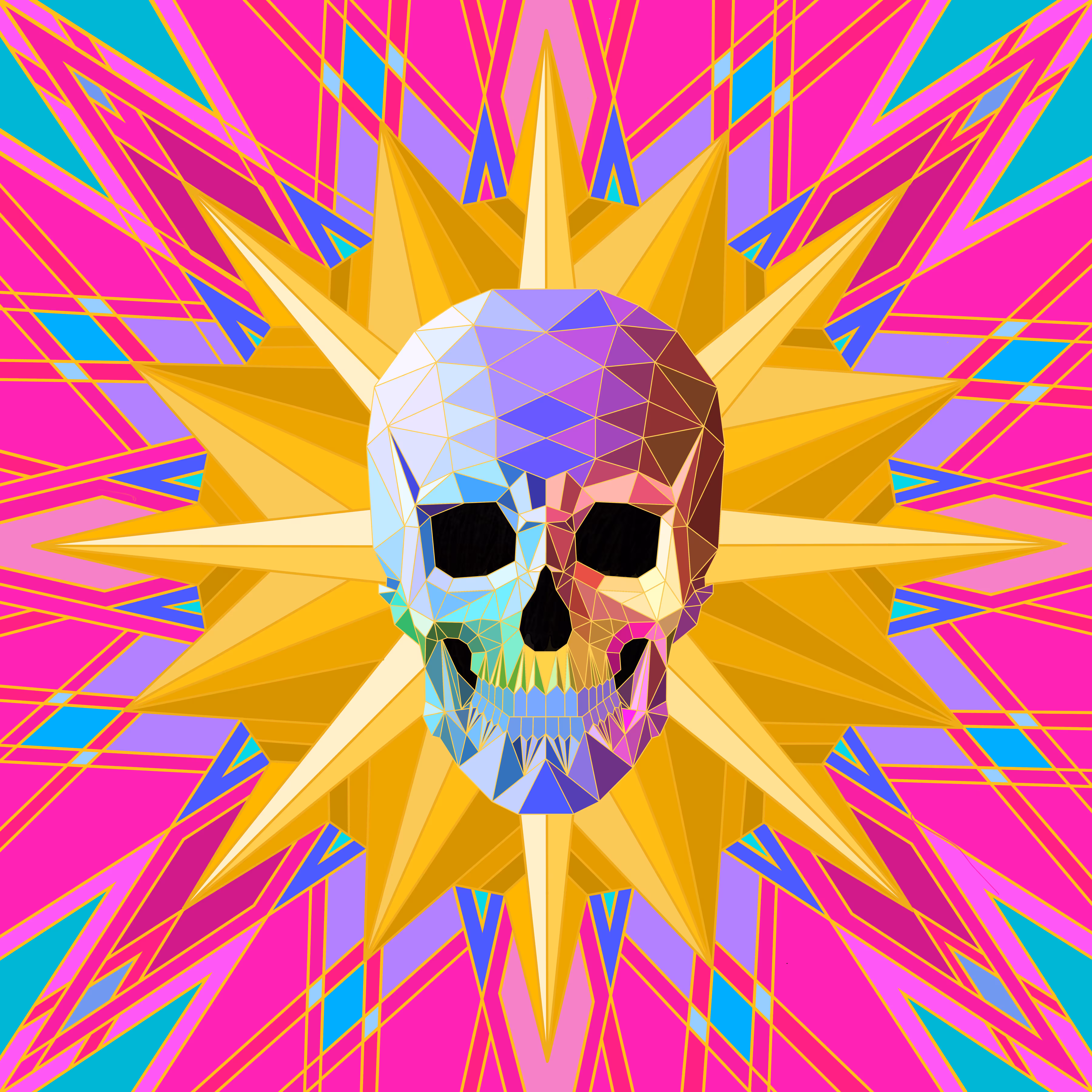 Rainbow Skull