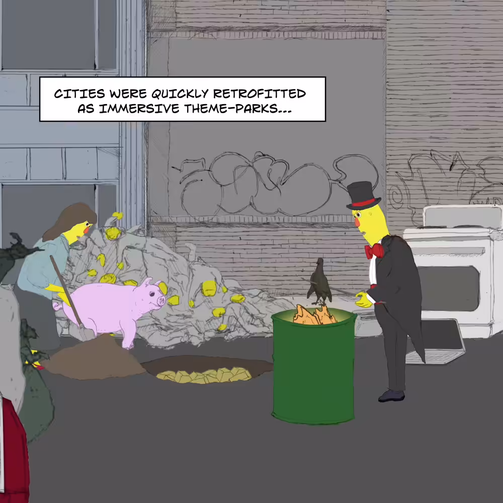 CITIZEN Issue #0 (A Brief History of the Near Future): Panel 59: Theme park 1