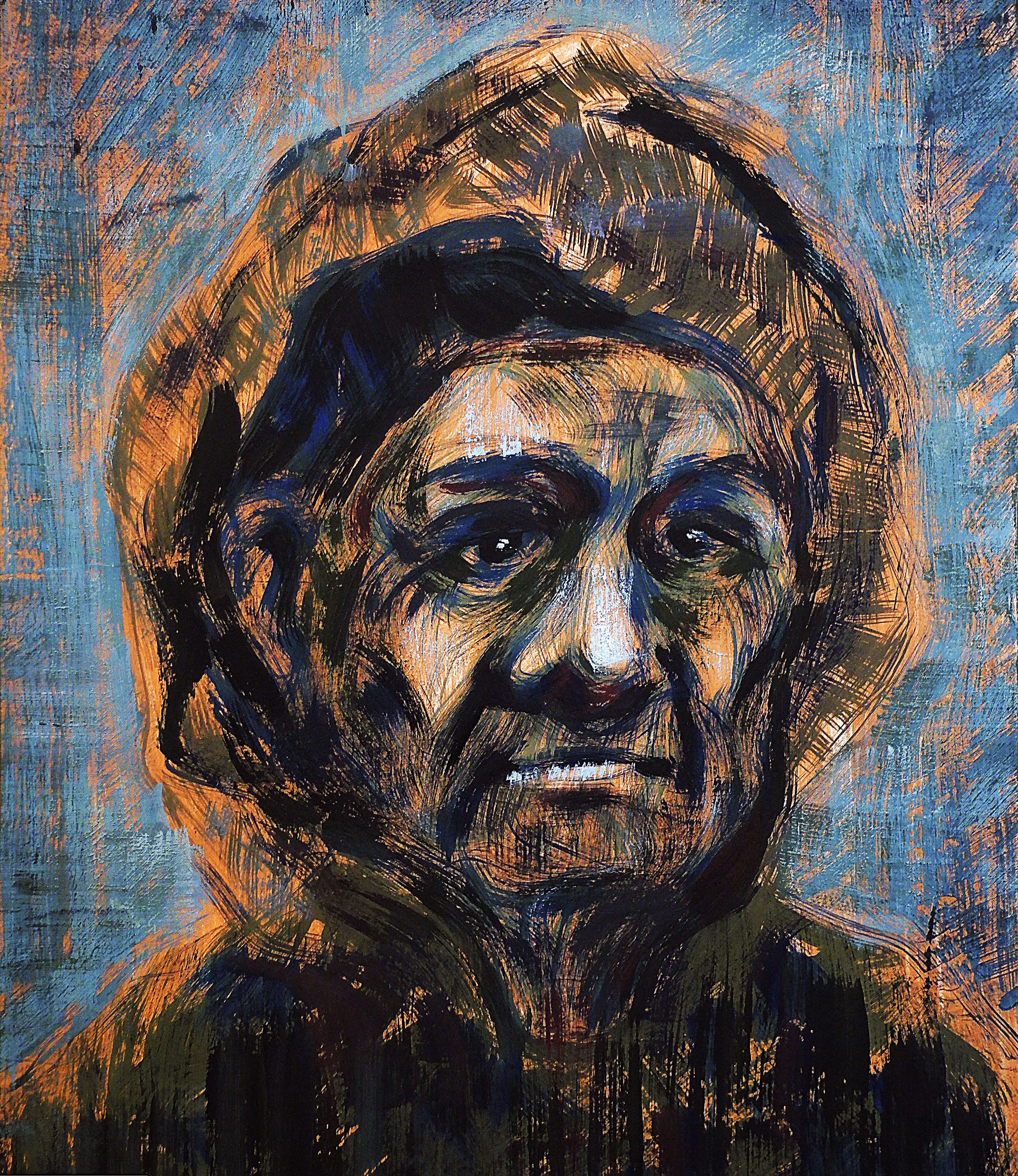 Head of old woman