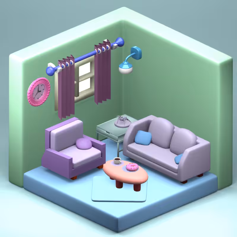 3D Fantasy Living room #23