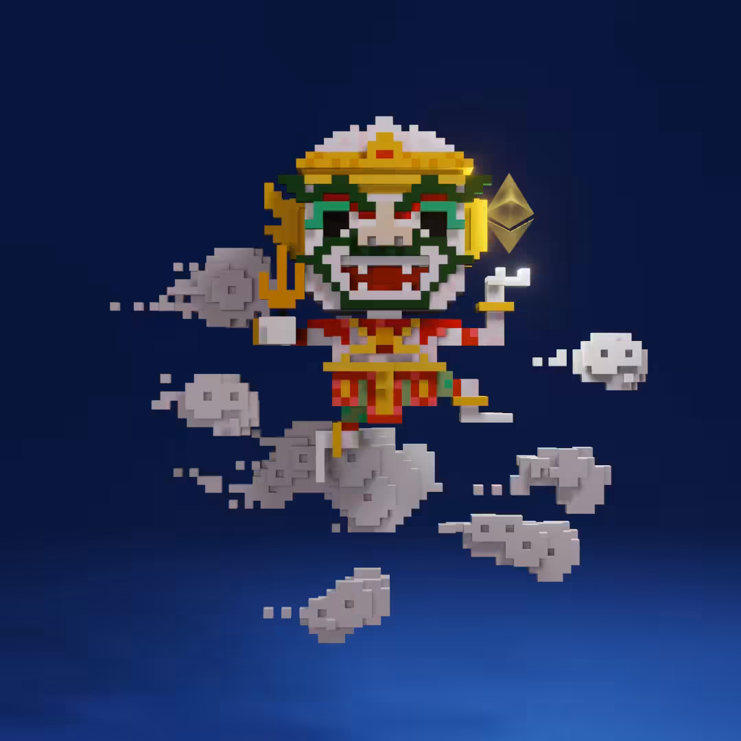 Flying Hanuman#09-White monkey Snagged the Ethereum.