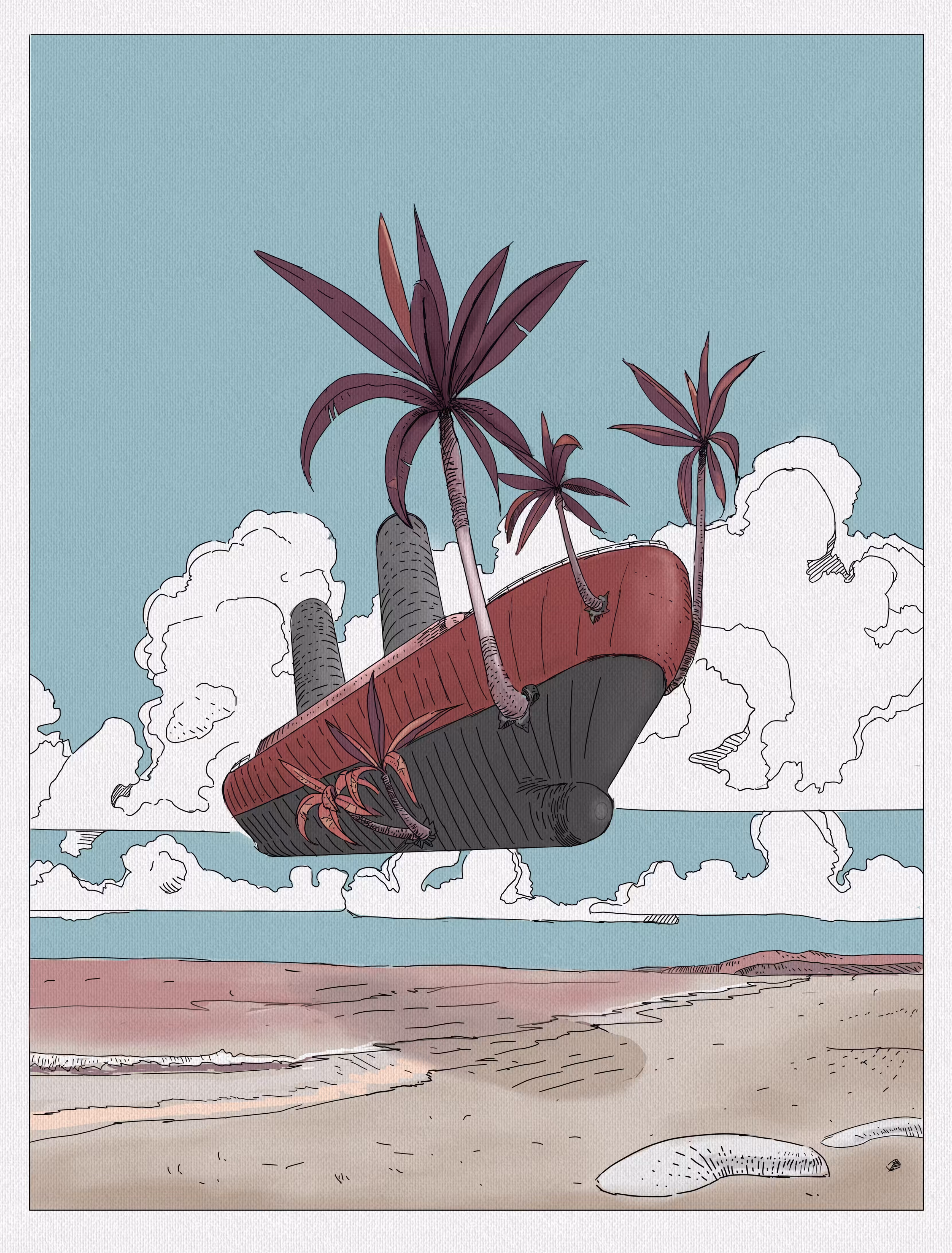 TWOF#1:Flying ship 