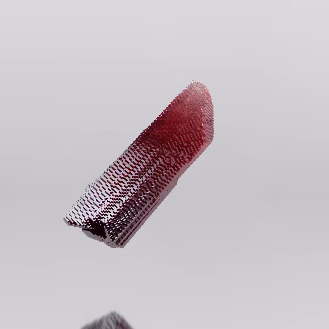 Voxel Rubellite Tourmaline Crystal